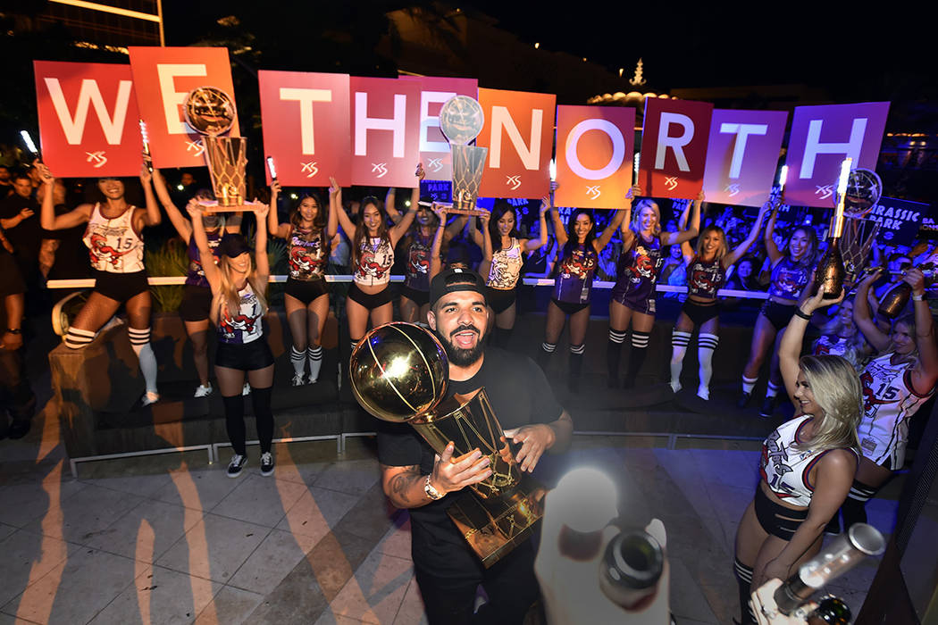 Drake XS Nightclub Las Vegas Toronto Raptors
