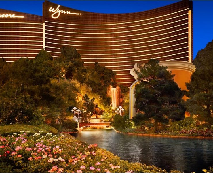 wynn resorts, las vegas, exterior, sunset