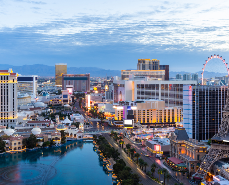 Las vegas strip. city background