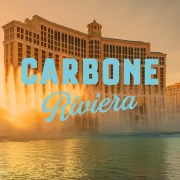 Luxury Riva yacht on the Bellagio fountains in Las Vegas